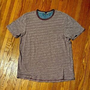 Men's Casual Gray Striped Tee